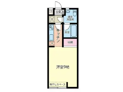 アルモニ(1K/3階)の間取り写真