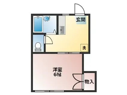 ロイヤルハイツ斉藤(1K/2階)の間取り写真