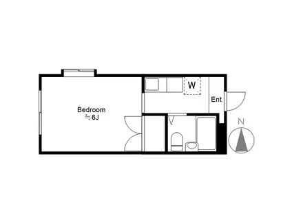 マンションプリエール(ワンルーム/3階)の間取り写真