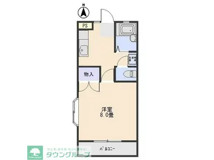 ロズマン・ジュネス(1K/2階)の間取り写真