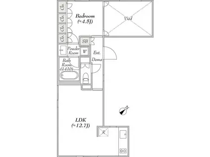 レグノ・コラージュ(1LDK/3階)の間取り写真