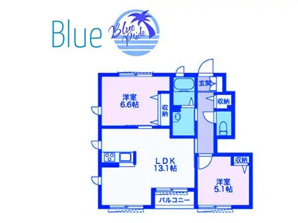 グランヴィスタ (2LDK/1階)の間取り写真