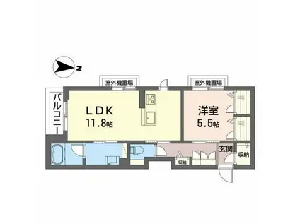 メゾン テンゲル(1LDK/2階)の間取り写真