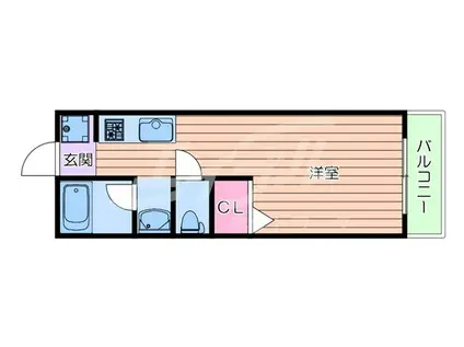 エステート山田(ワンルーム/1階)の間取り写真