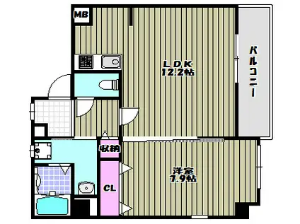 パラッツオアルモーニア(1LDK/3階)の間取り写真