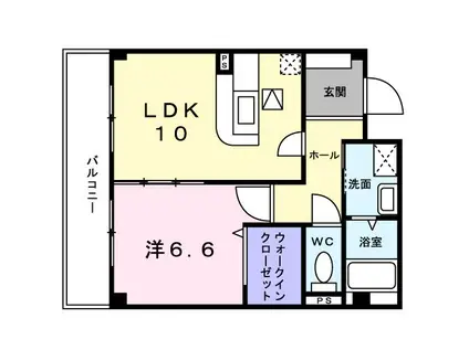 ボーチェ(1LDK/2階)の間取り写真