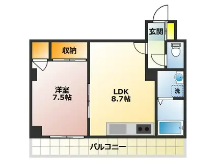 ザ・テラス中板橋(1LDK/2階)の間取り写真