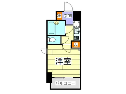 エステムコート梅田北(1K/7階)の間取り写真