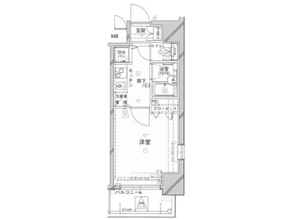 スパシエアランシア亀戸(1K/7階)の間取り写真