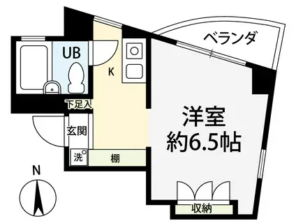 アーバンハウス駒場(ワンルーム/3階)の間取り写真