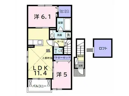 シアージュ(2LDK/2階)の間取り写真
