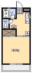 バートンプレイス(1K/2階)の間取り写真