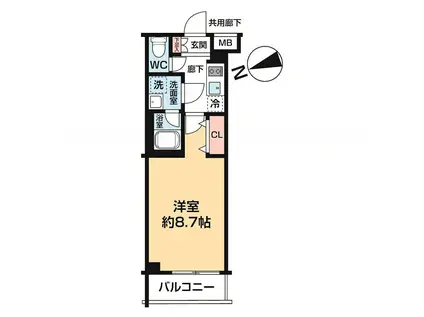 ARCOBALENO OHANAJAYAアルコバレーノ オハナヂャヤ(1K/1階)の間取り写真