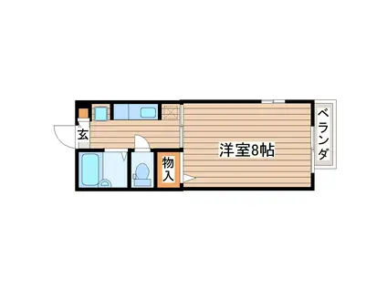 CASA FUJIKO II(1K/1階)の間取り写真