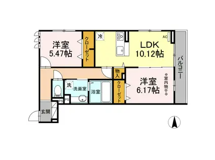 グレイスコート(2LDK/3階)の間取り写真