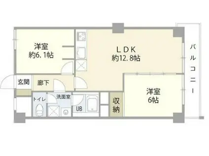 秀和第3東陽町レジデンス(2LDK/5階)の間取り写真