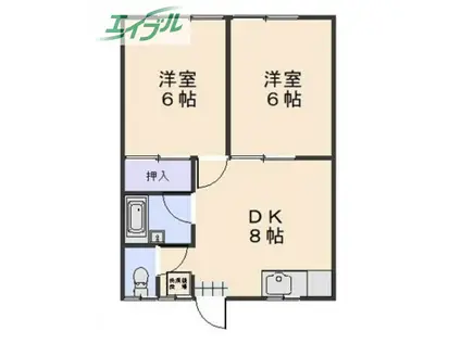 メゾンドいづみ(2DK/1階)の間取り写真