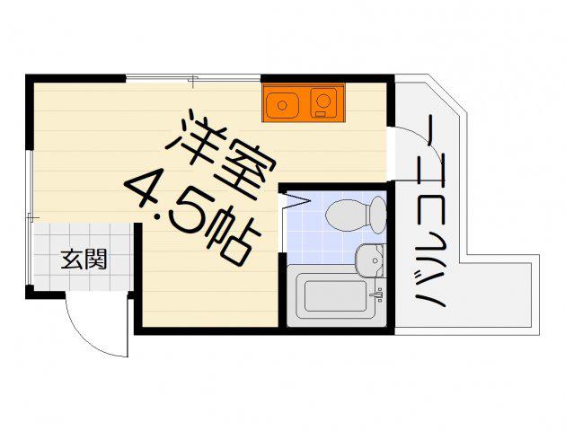 アンビロン高石(ワンルーム/2階)の間取り写真