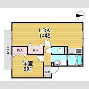 エトワール(1LDK/1階)の間取り写真