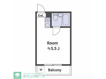 ダイヤマンション(1K/4階)の間取り写真