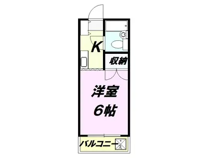 アレイフラッツ大舘(1K/1階)の間取り写真