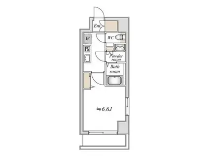 N-STAGEかしわ台(1K/6階)の間取り写真