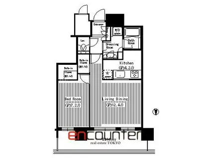 パークシティ武蔵小杉ステーションフォレストタワー(1LDK/29階)の間取り写真