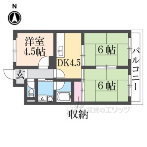 メゾン東中(3DK/2階)の間取り写真
