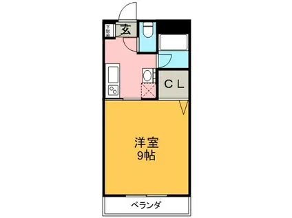 ヴィラ・デ・アッシュ(1K/3階)の間取り写真