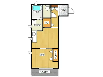 べレオ広小路(1DK/3階)の間取り写真