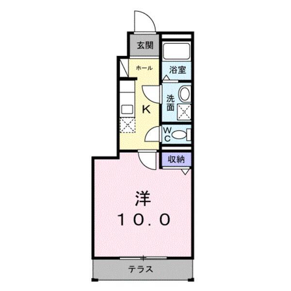 エミールシャラン・Ⅱ(1K/1階)の間取り写真