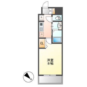 エステムコート名古屋グランツ(1K/5階)の間取り写真