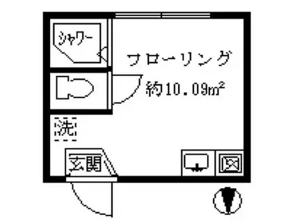 グレースアルメリア(ワンルーム/1階)の間取り写真