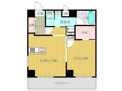 エテルナ22(1LDK/2階)の間取り写真