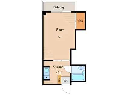 フローレンスイナバ(1K/2階)の間取り写真