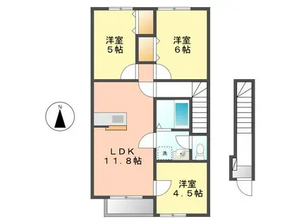 プライム フォレスト(3LDK/2階)の間取り写真