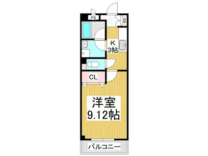 メゾンユートピア(1K/2階)の間取り写真