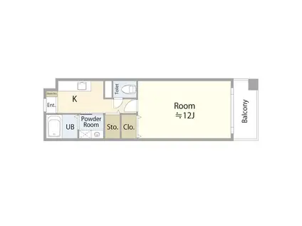 TAKAJO BASE(1K/2階)の間取り写真