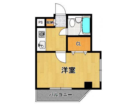ステラハウス24(1K/1階)の間取り写真