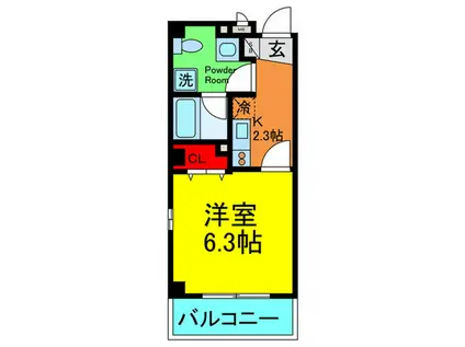 京阪本線 香里園駅 徒歩7分 3階建 築18年(1K/3階)の間取り写真