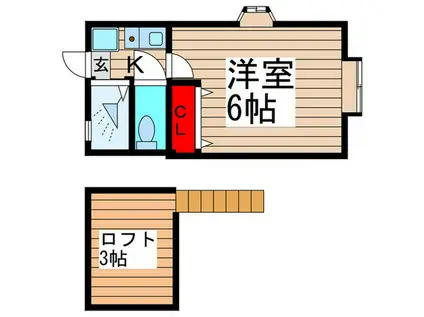 LA・FIORE(1K/1階)の間取り写真