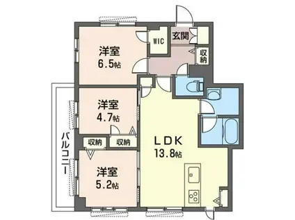 ハルモニアステラ(3LDK/3階)の間取り写真