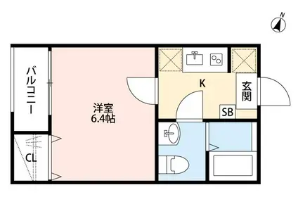 TATERUAPARTMENT千葉市中央区長洲2丁目IIIB棟(1K/3階)の間取り写真