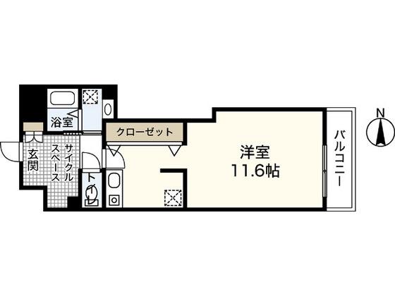 アルティザ東島田(1K/1階)の間取り写真