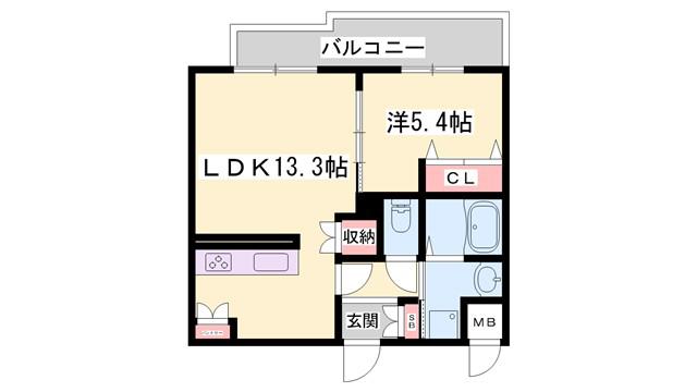 DIAMOND GREEN(1LDK/1階)の間取り写真
