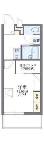 レオパレスグルーデテンポ(1K/4階)の間取り写真
