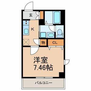 ルミエールビル(ワンルーム/3階)の間取り写真