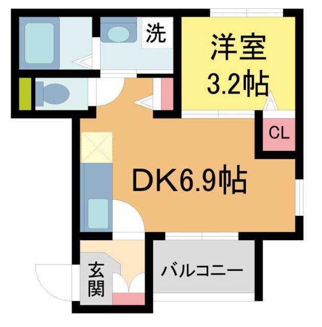 アルタイ石橋阪大前(1DK/1階)の間取り写真