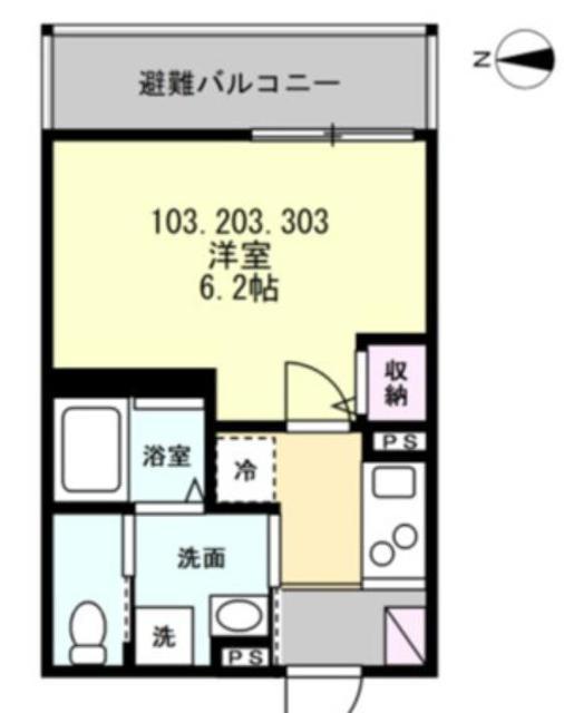 ベイルームアドバンス橋本ウエスト(1K/1階)の間取り写真