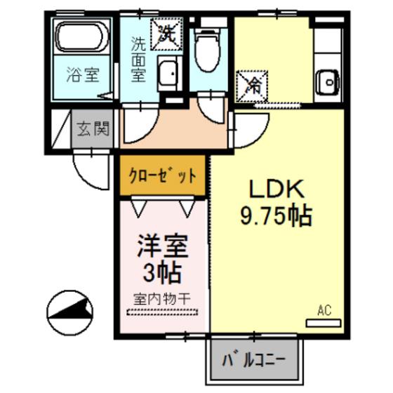 ステラ本郷(1LDK/1階)の間取り写真